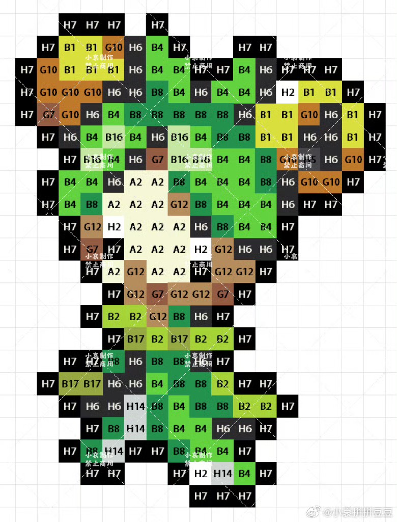 宝可梦拼豆图纸 第九代120只（色号Mard）