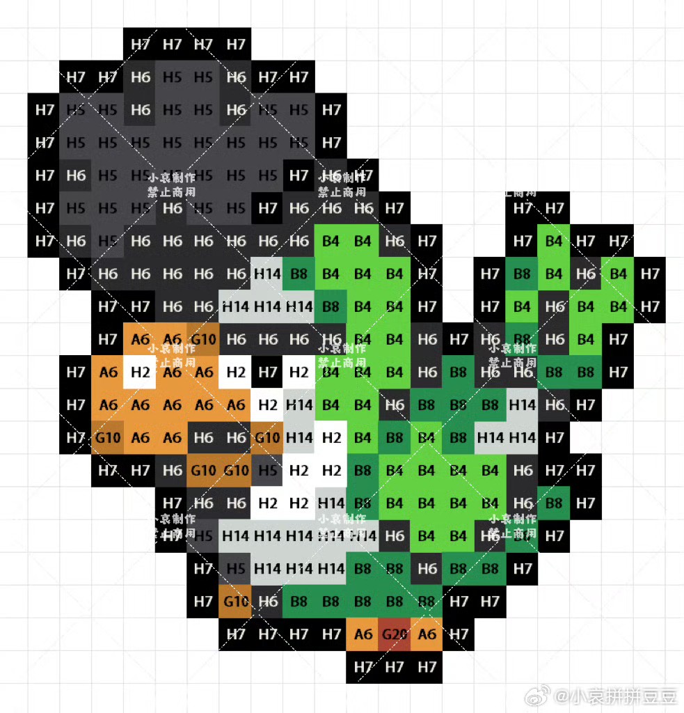 宝可梦拼豆图纸 第九代120只（色号Mard）