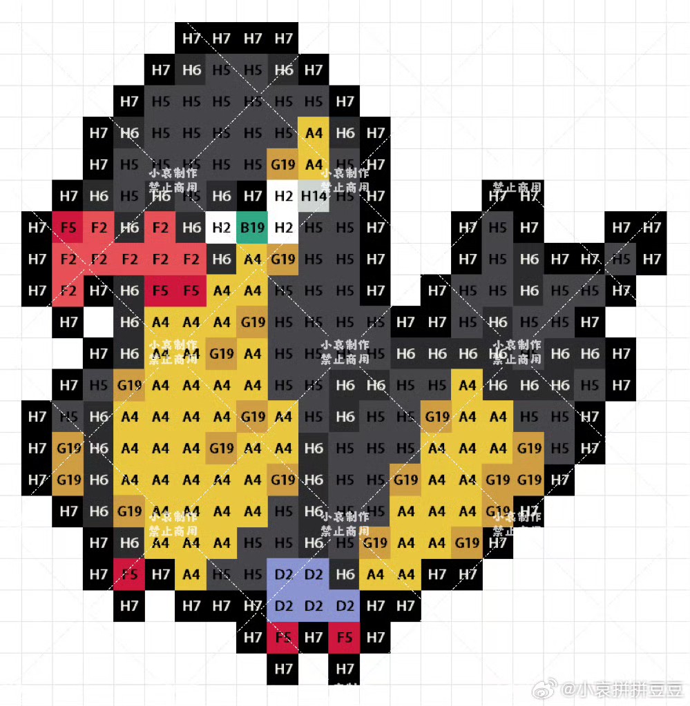 宝可梦拼豆图纸 第九代120只（色号Mard）