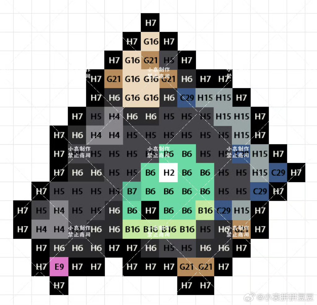 宝可梦拼豆图纸 第九代120只（色号Mard）