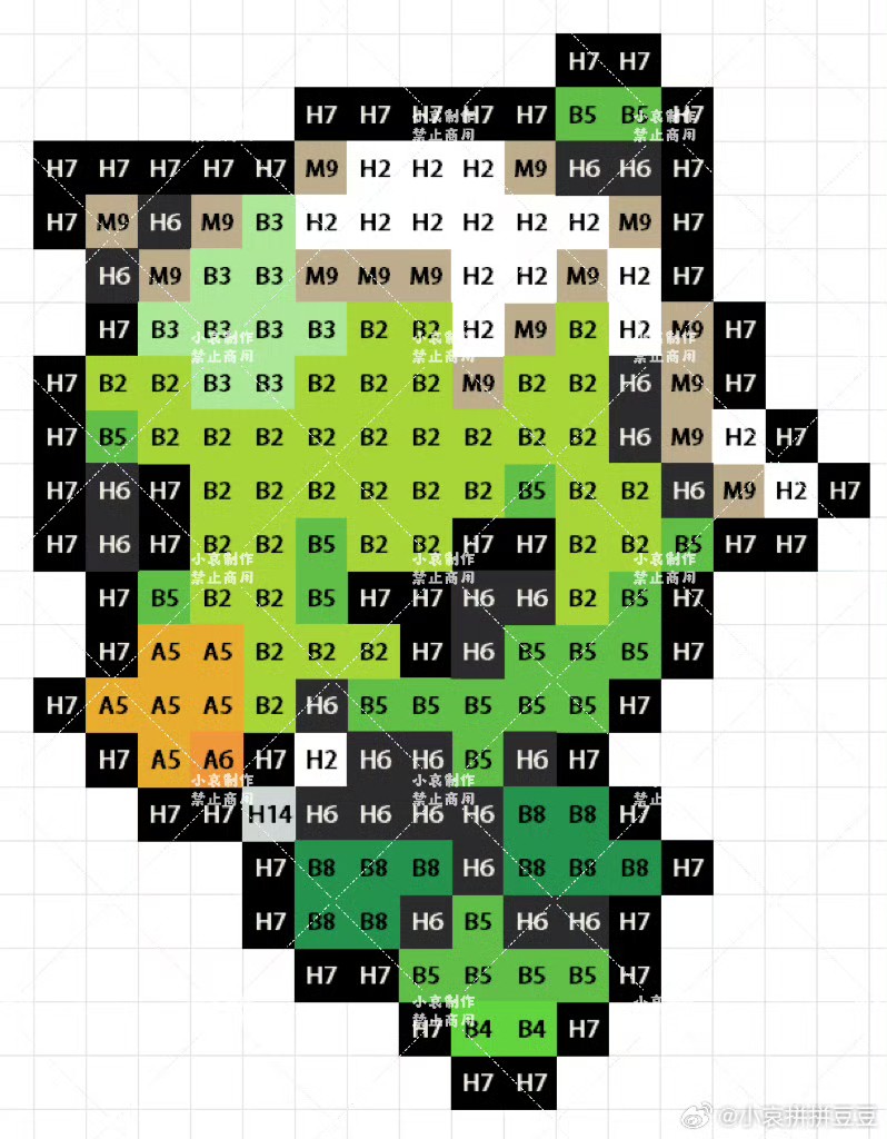 宝可梦拼豆图纸 第九代120只（色号Mard）