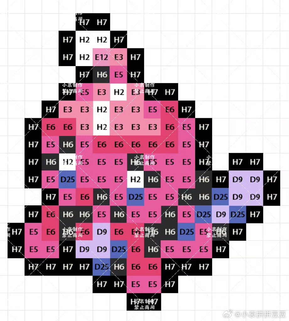 宝可梦拼豆图纸 第九代120只（色号Mard）