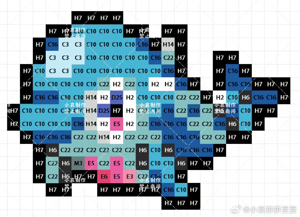 宝可梦拼豆图纸 第九代120只（色号Mard）