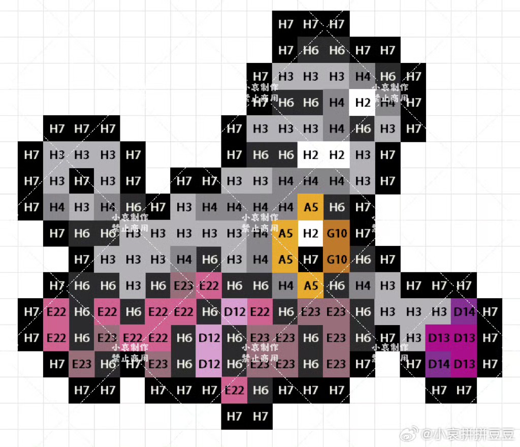宝可梦拼豆图纸 第九代120只（色号Mard）