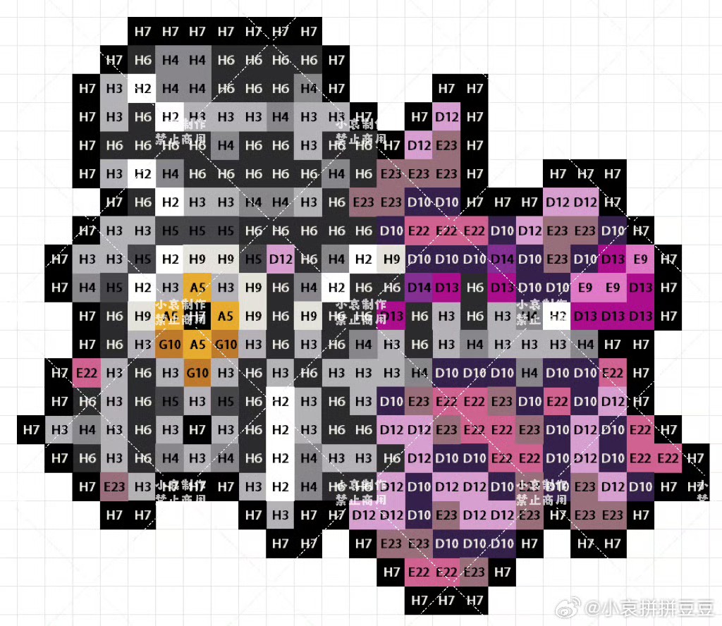 宝可梦拼豆图纸 第九代120只（色号Mard）