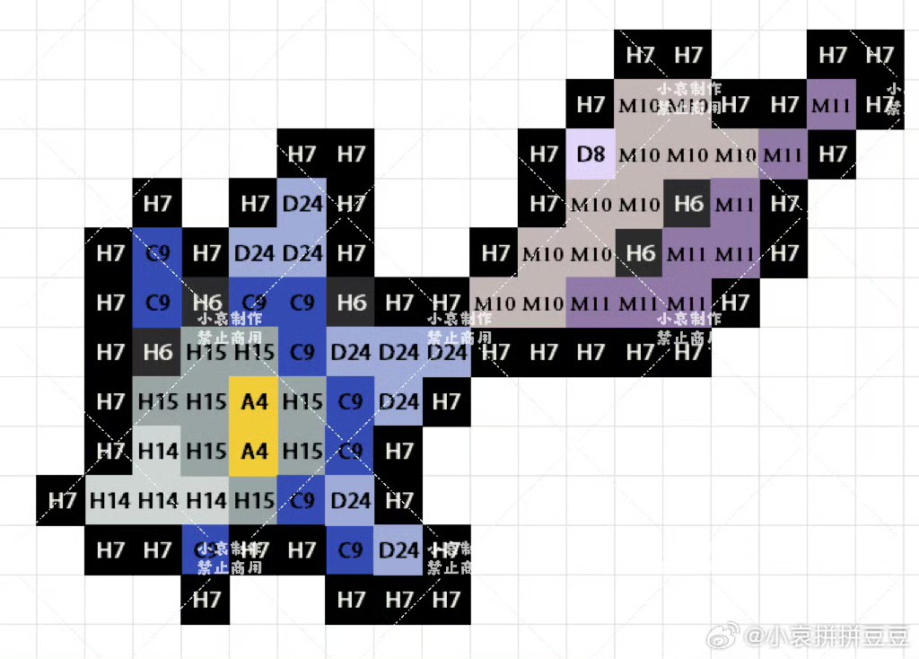 宝可梦拼豆图纸 第九代120只（色号Mard）