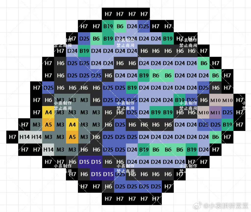 宝可梦拼豆图纸 第九代120只（色号Mard）