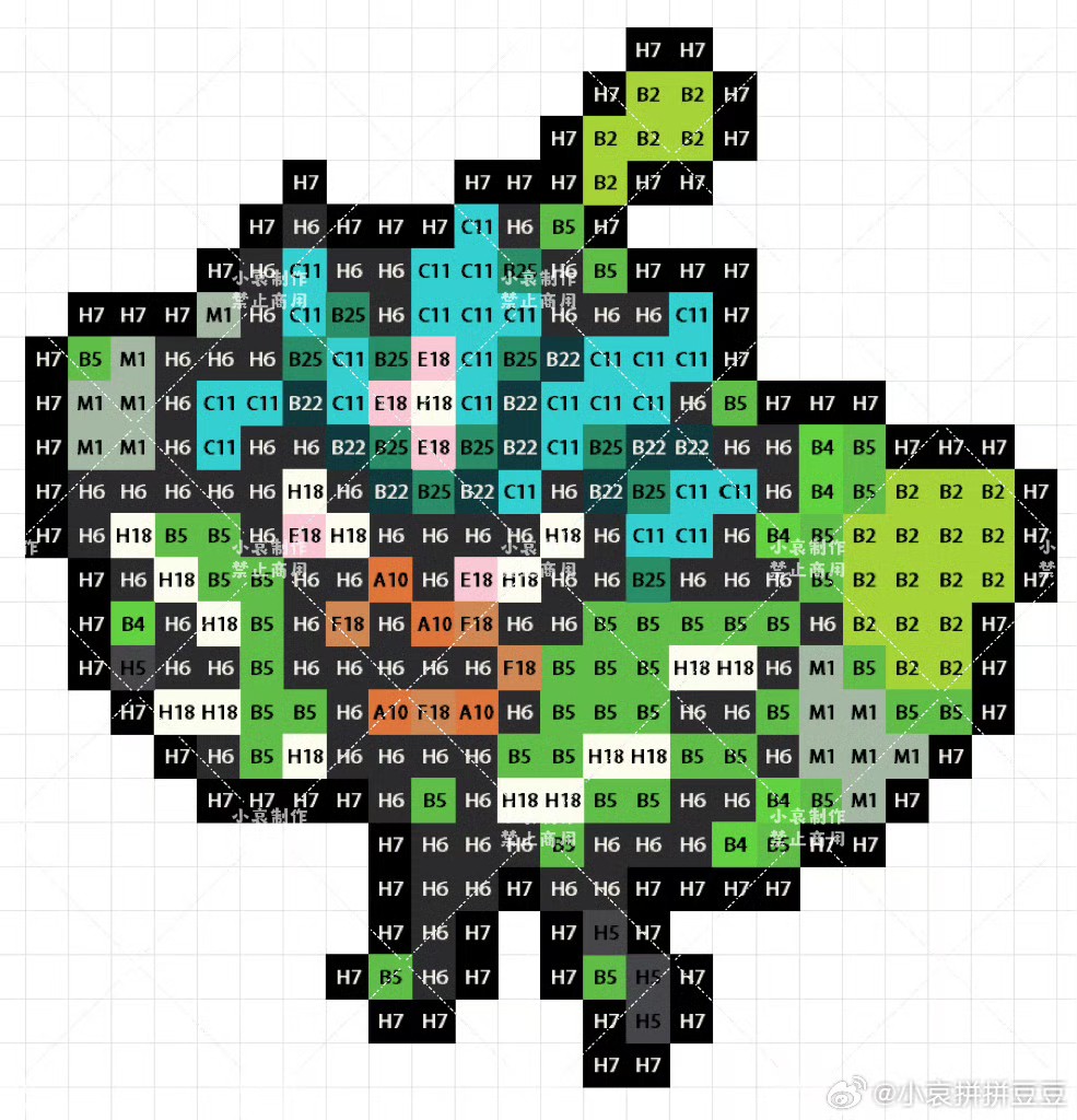 宝可梦拼豆图纸 第九代120只（色号Mard）