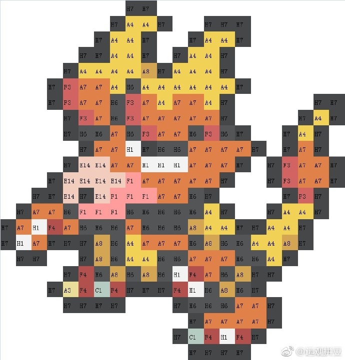 宝可梦拼豆图纸 第一代151只（色号Mard）