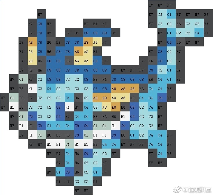 宝可梦拼豆图纸 第一代151只（色号Mard）