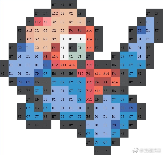 宝可梦拼豆图纸 第一代151只（色号Mard）