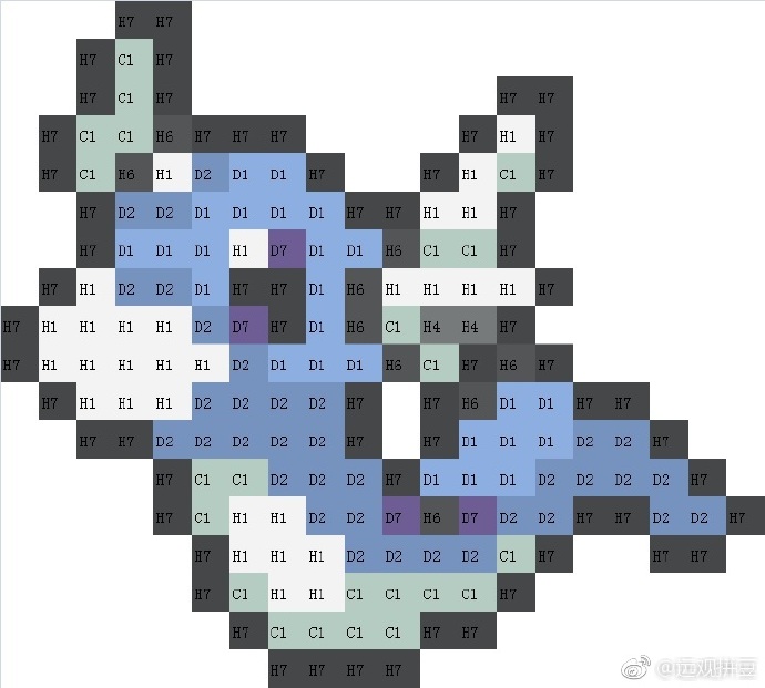 宝可梦拼豆图纸 第一代151只（色号Mard）