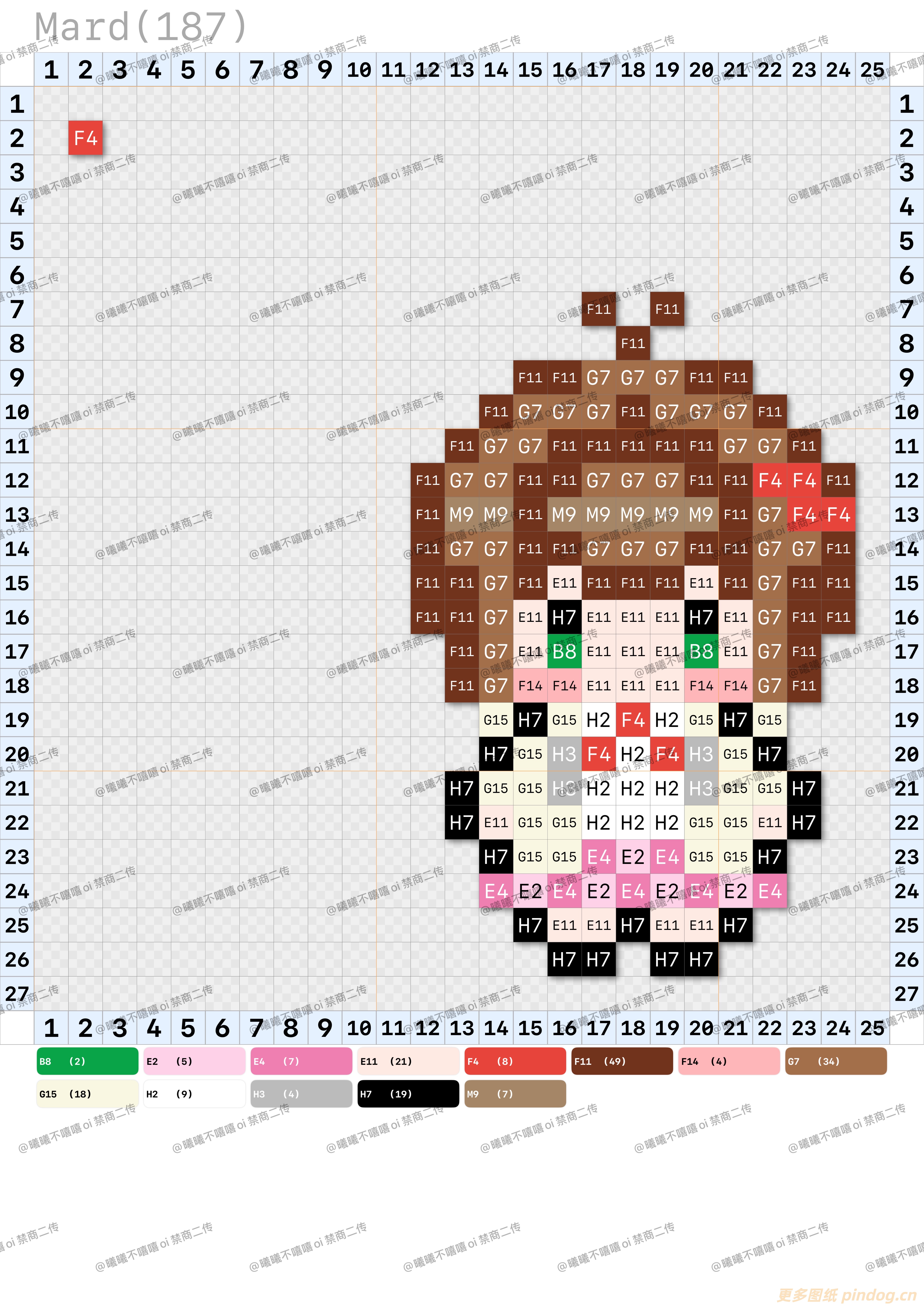 拼豆图纸魔法少女樱知世小樱大全套小樱图纸第四套