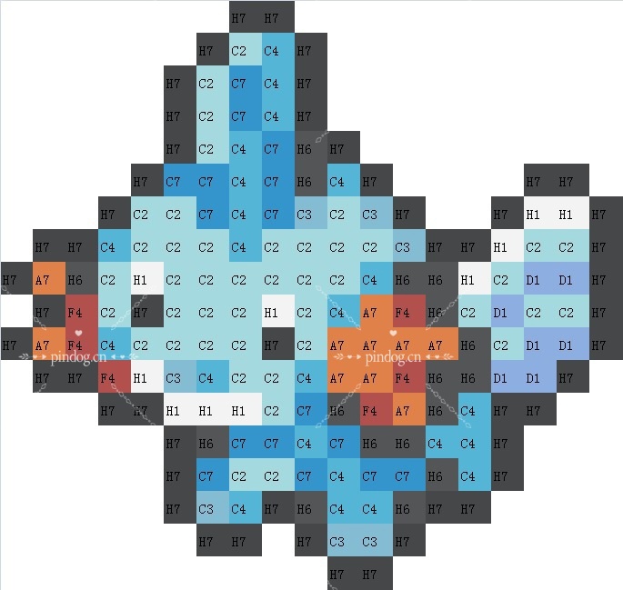 宝可梦拼豆图纸 第三代135只（色号Mard）