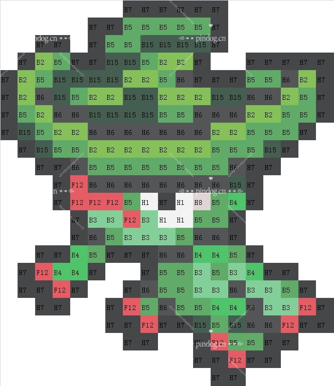 宝可梦拼豆图纸 第三代135只（色号Mard）