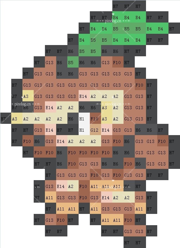 宝可梦拼豆图纸 第三代135只（色号Mard）