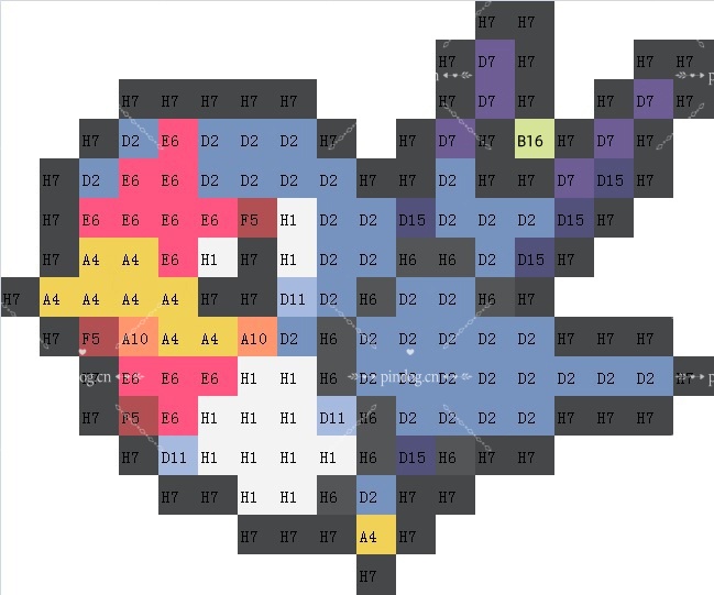 宝可梦拼豆图纸 第三代135只（色号Mard）
