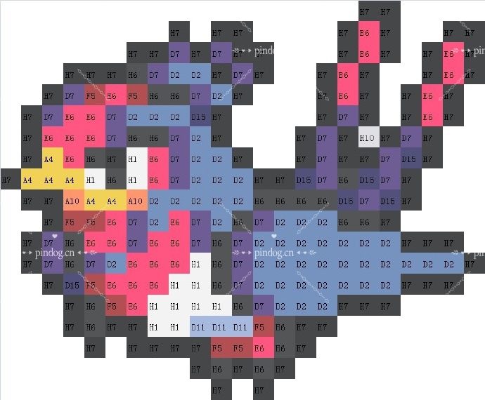 宝可梦拼豆图纸 第三代135只（色号Mard）