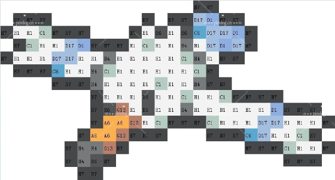 宝可梦拼豆图纸 第三代135只（色号Mard）