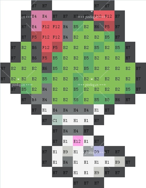 宝可梦拼豆图纸 第三代135只（色号Mard）
