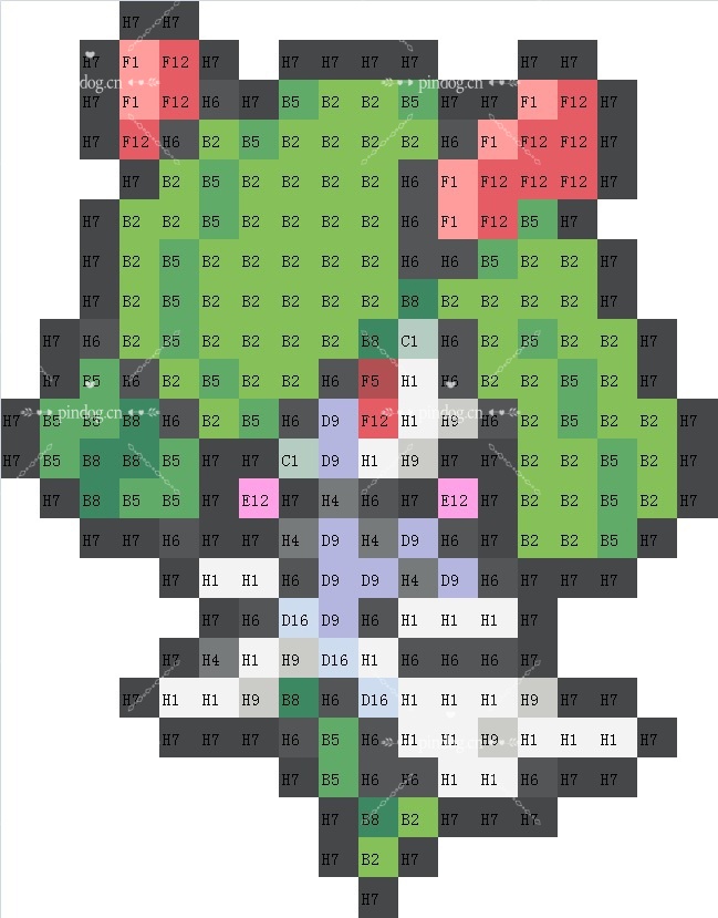 宝可梦拼豆图纸 第三代135只（色号Mard）