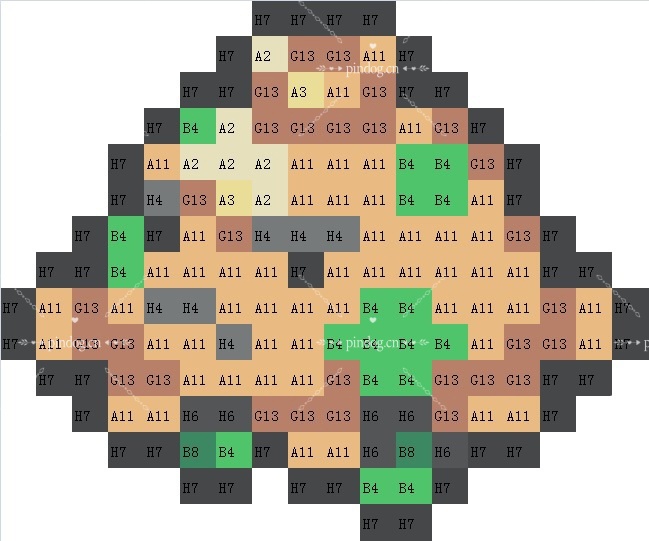 宝可梦拼豆图纸 第三代135只（色号Mard）