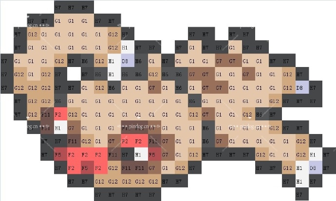 宝可梦拼豆图纸 第三代135只（色号Mard）