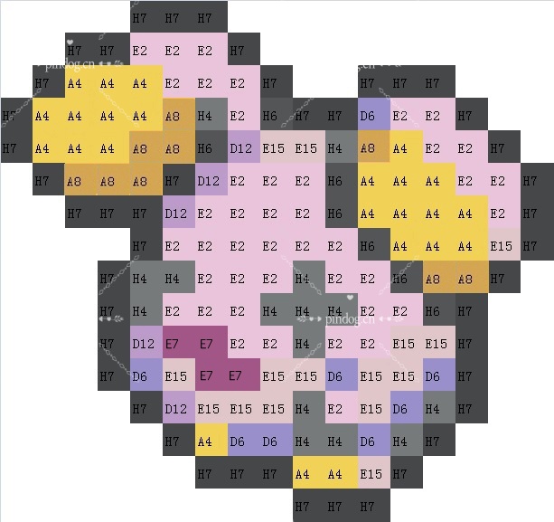 宝可梦拼豆图纸 第三代135只（色号Mard）