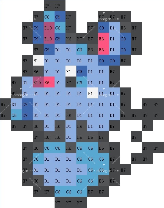 宝可梦拼豆图纸 第三代135只（色号Mard）