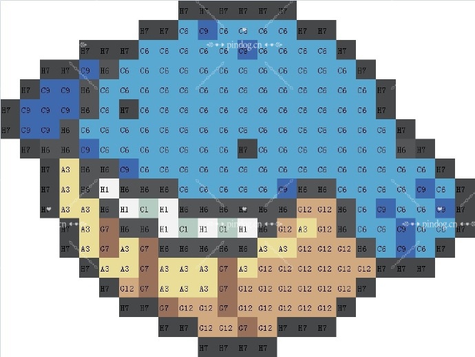 宝可梦拼豆图纸 第三代135只（色号Mard）