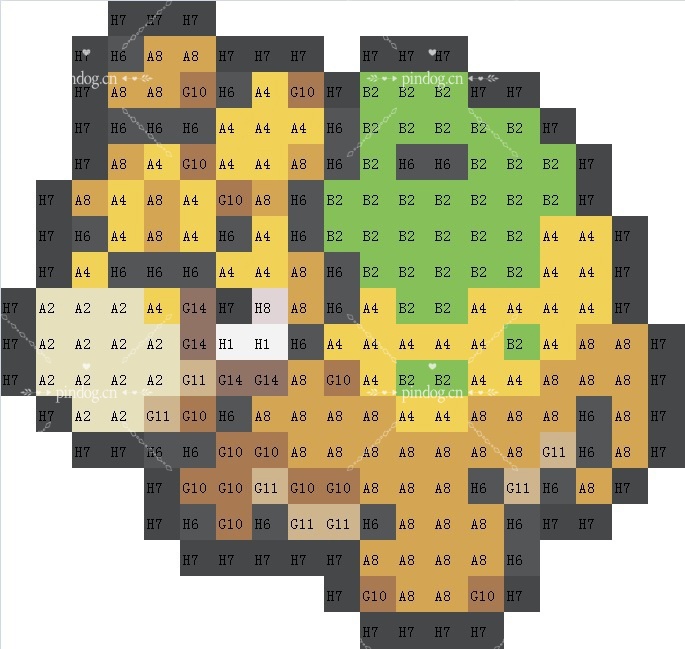 宝可梦拼豆图纸 第三代135只（色号Mard）
