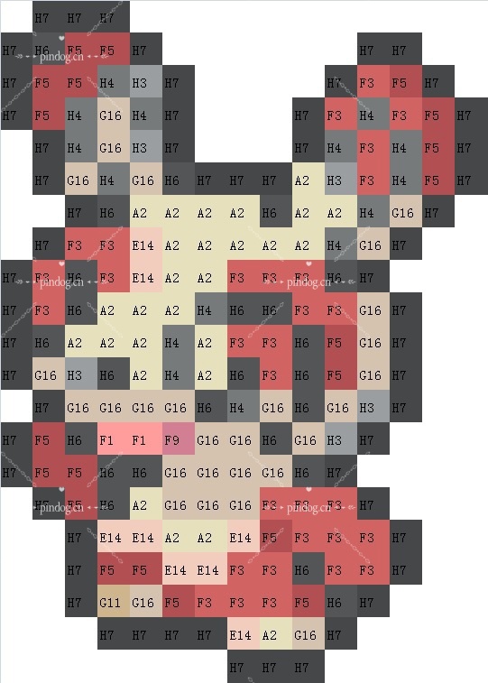 宝可梦拼豆图纸 第三代135只（色号Mard）