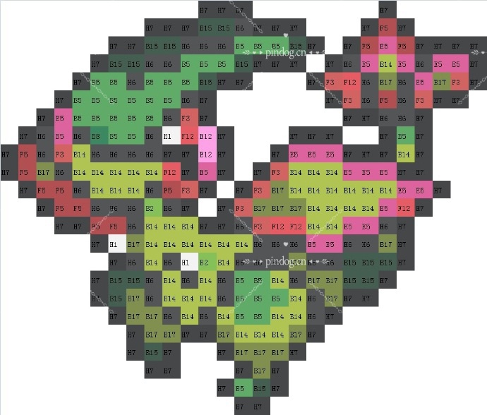 宝可梦拼豆图纸 第三代135只（色号Mard）