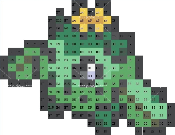 宝可梦拼豆图纸 第三代135只（色号Mard）