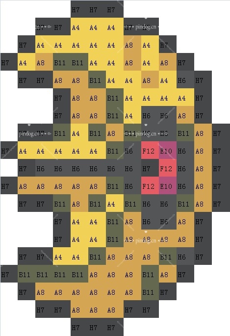 宝可梦拼豆图纸 第三代135只（色号Mard）