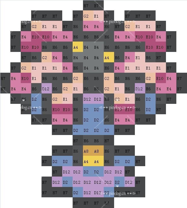 宝可梦拼豆图纸 第三代135只（色号Mard）