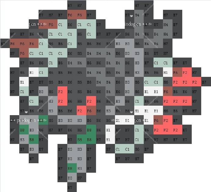 宝可梦拼豆图纸 第三代135只（色号Mard）