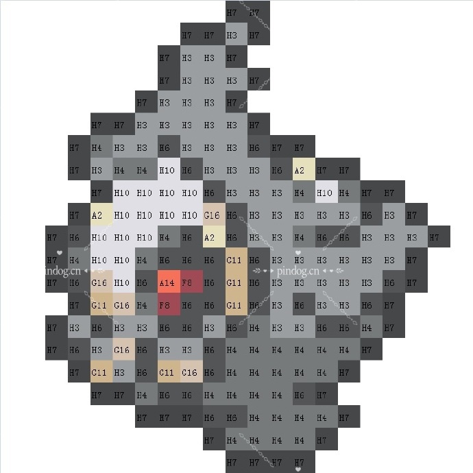 宝可梦拼豆图纸 第三代135只（色号Mard）