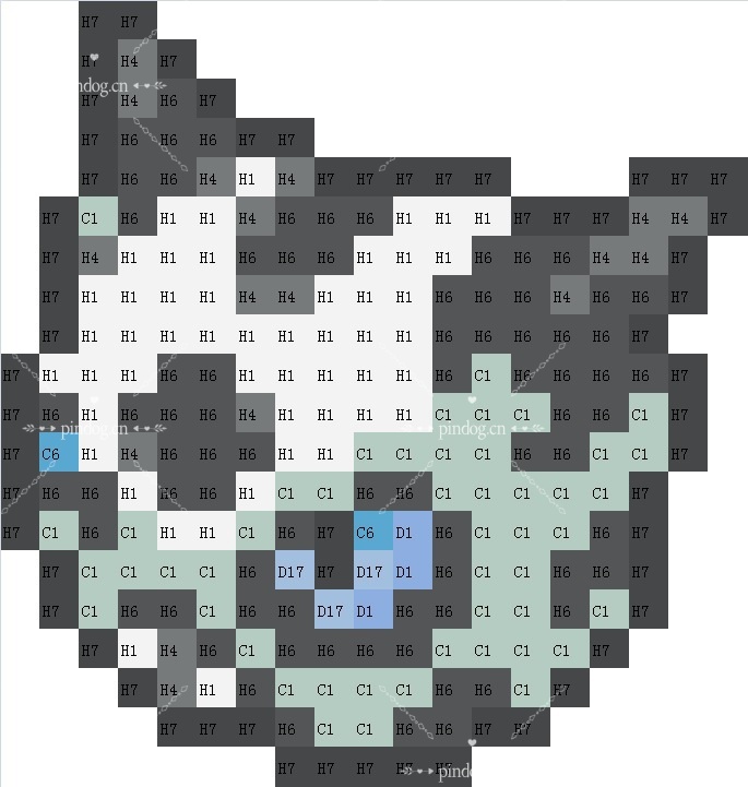 宝可梦拼豆图纸 第三代135只（色号Mard）