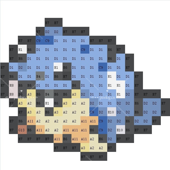 宝可梦拼豆图纸 第三代135只（色号Mard）