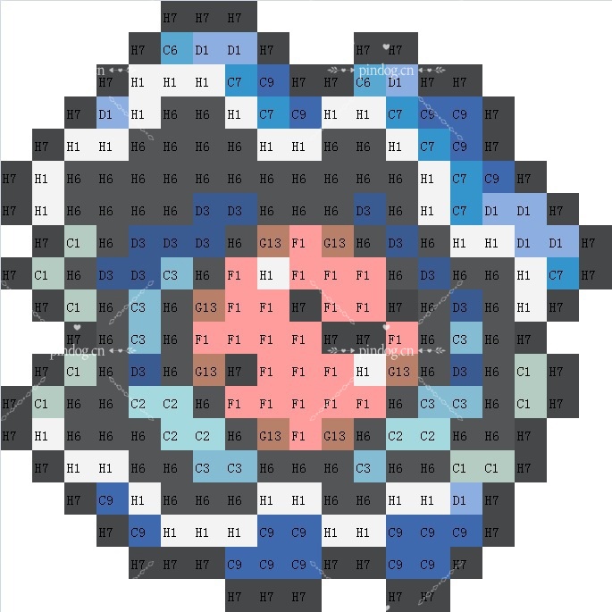 宝可梦拼豆图纸 第三代135只（色号Mard）