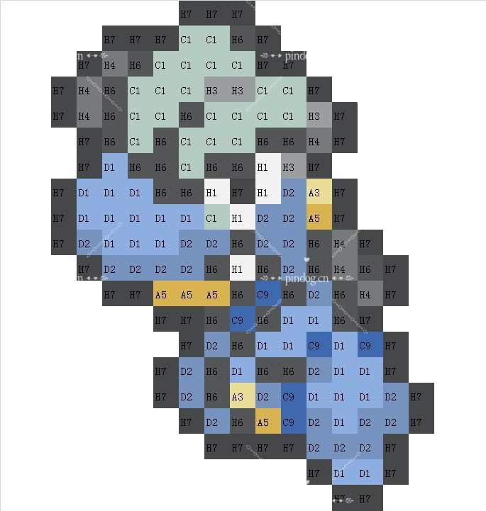 宝可梦拼豆图纸 第三代135只（色号Mard）