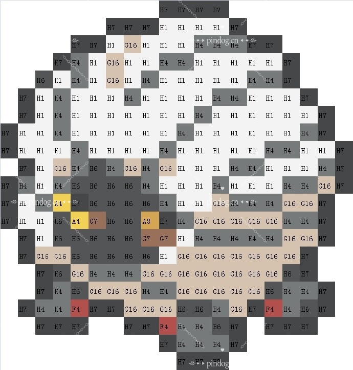 宝可梦拼豆图纸 第三代135只（色号Mard）