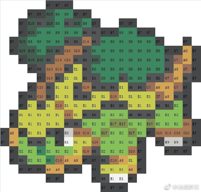 宝可梦拼豆图纸 第四代107只（色号Mard）