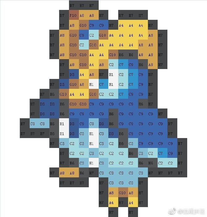 宝可梦拼豆图纸 第四代107只（色号Mard）