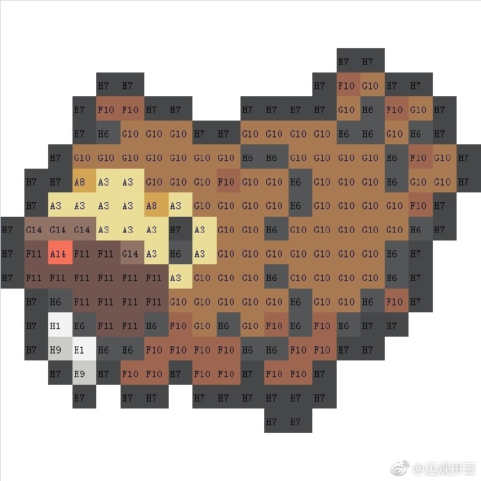 宝可梦拼豆图纸 第四代107只（色号Mard）