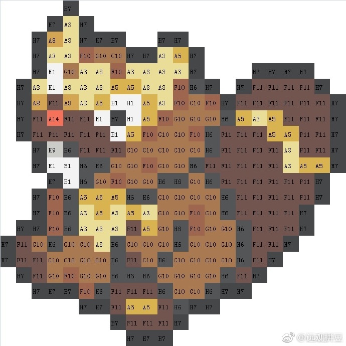 宝可梦拼豆图纸 第四代107只（色号Mard）