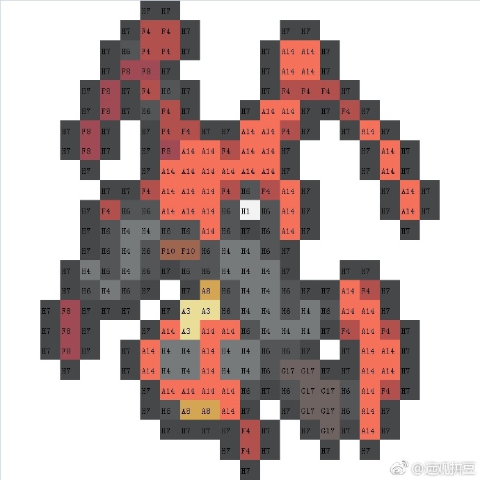 宝可梦拼豆图纸 第四代107只（色号Mard）