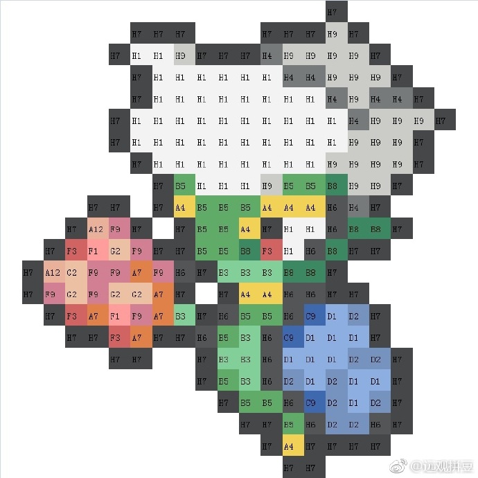 宝可梦拼豆图纸 第四代107只（色号Mard）