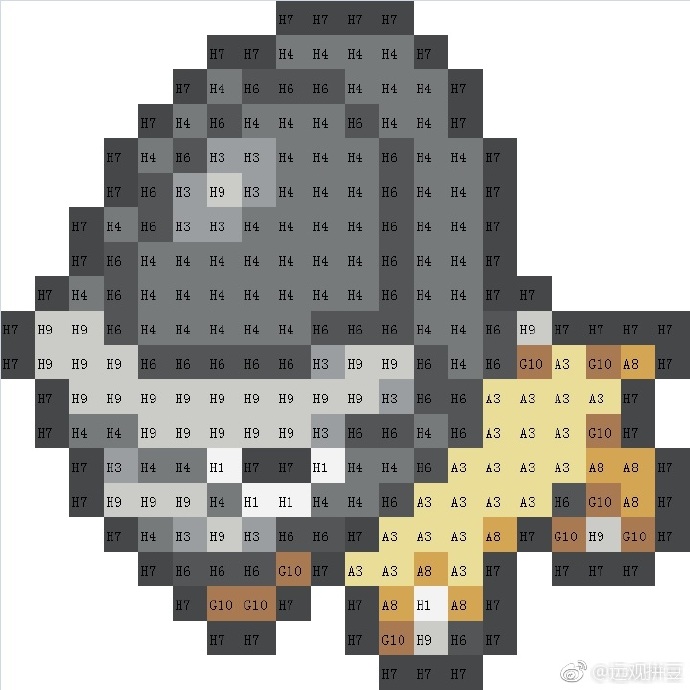 宝可梦拼豆图纸 第四代107只（色号Mard）